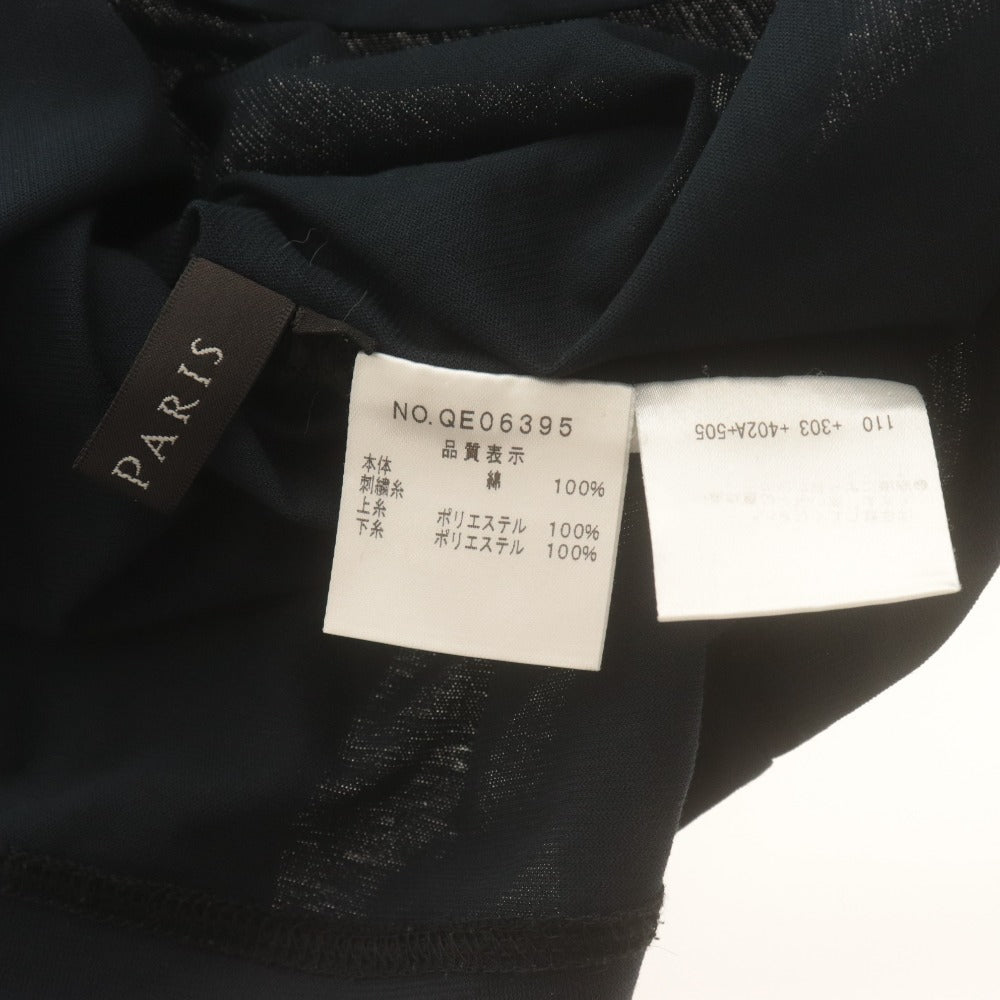 ■ ダナパリ DANA PARIS Tシャツ カットソー 半袖 スパンコール 日本製 レディース 40(L相当）ダークネイビー