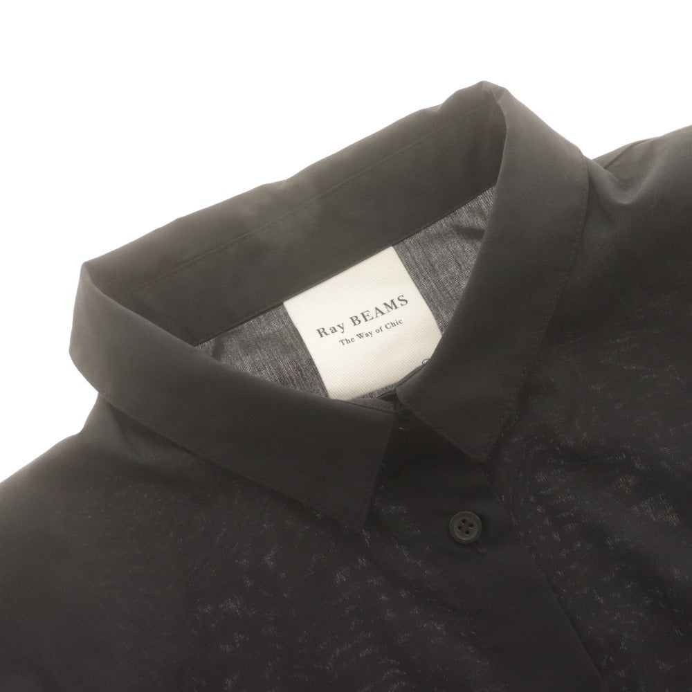 ■ レイビームス Ray BEAMS シャツワンピース 長袖 トップス ボトムス プリーツ レディース ブラック