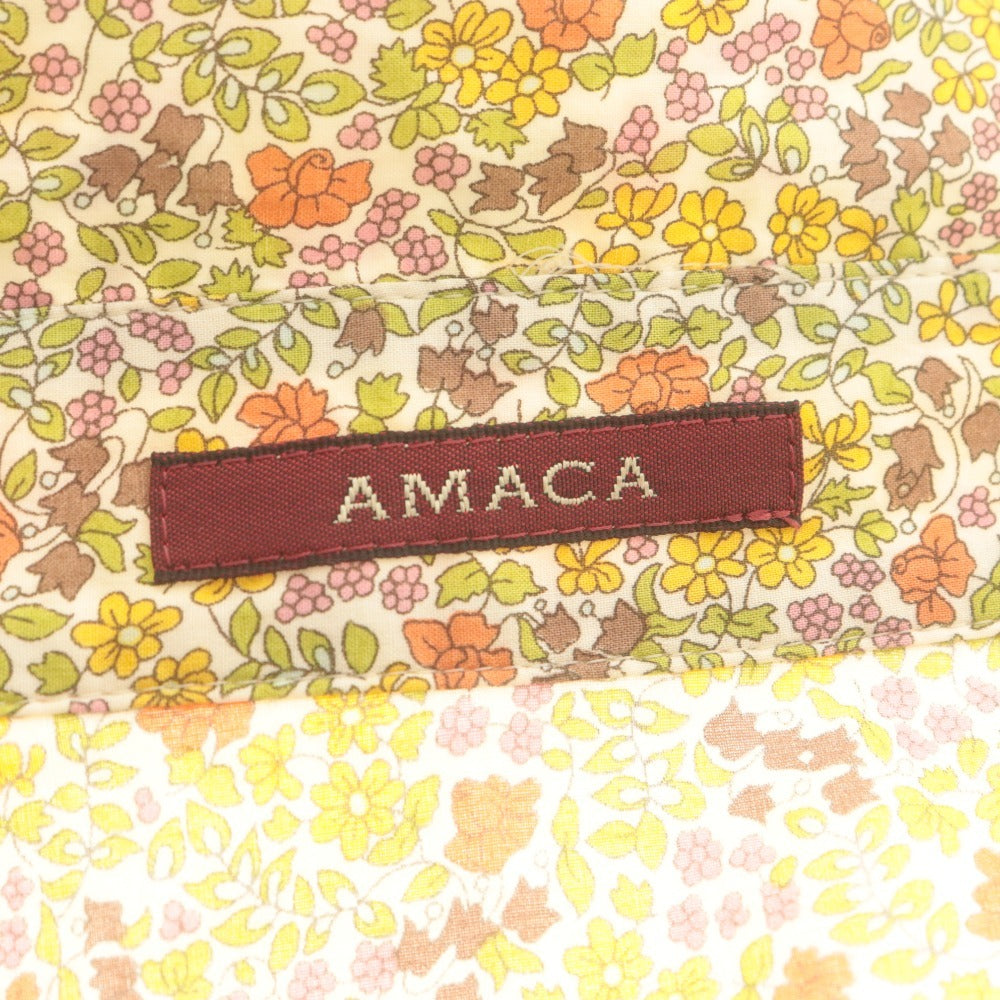 ■ アマカ AMACA シャツ ブラウス 半袖 トップス 小花柄 レディース 40(L相当） マルチカラー