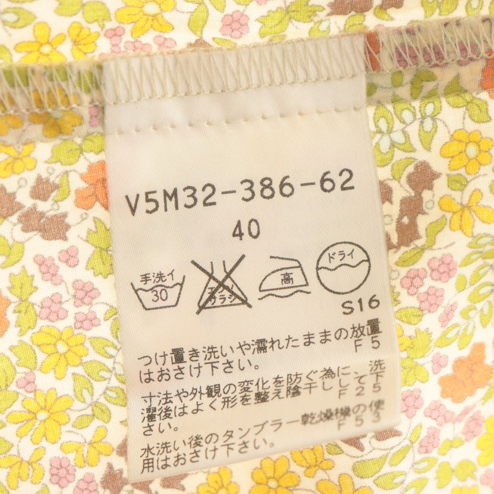 ■ アマカ AMACA シャツ ブラウス 半袖 トップス 小花柄 レディース 40(L相当） マルチカラー