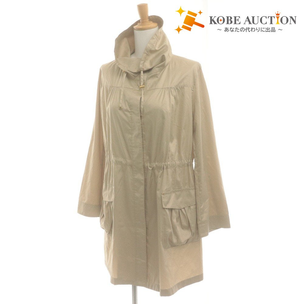 ■ 7-IDconcept Coat Long-Sleeve Outerwear Lightweight Stand Collar Gold Hardware Women's 38 (Equivalent to M) Light Beige