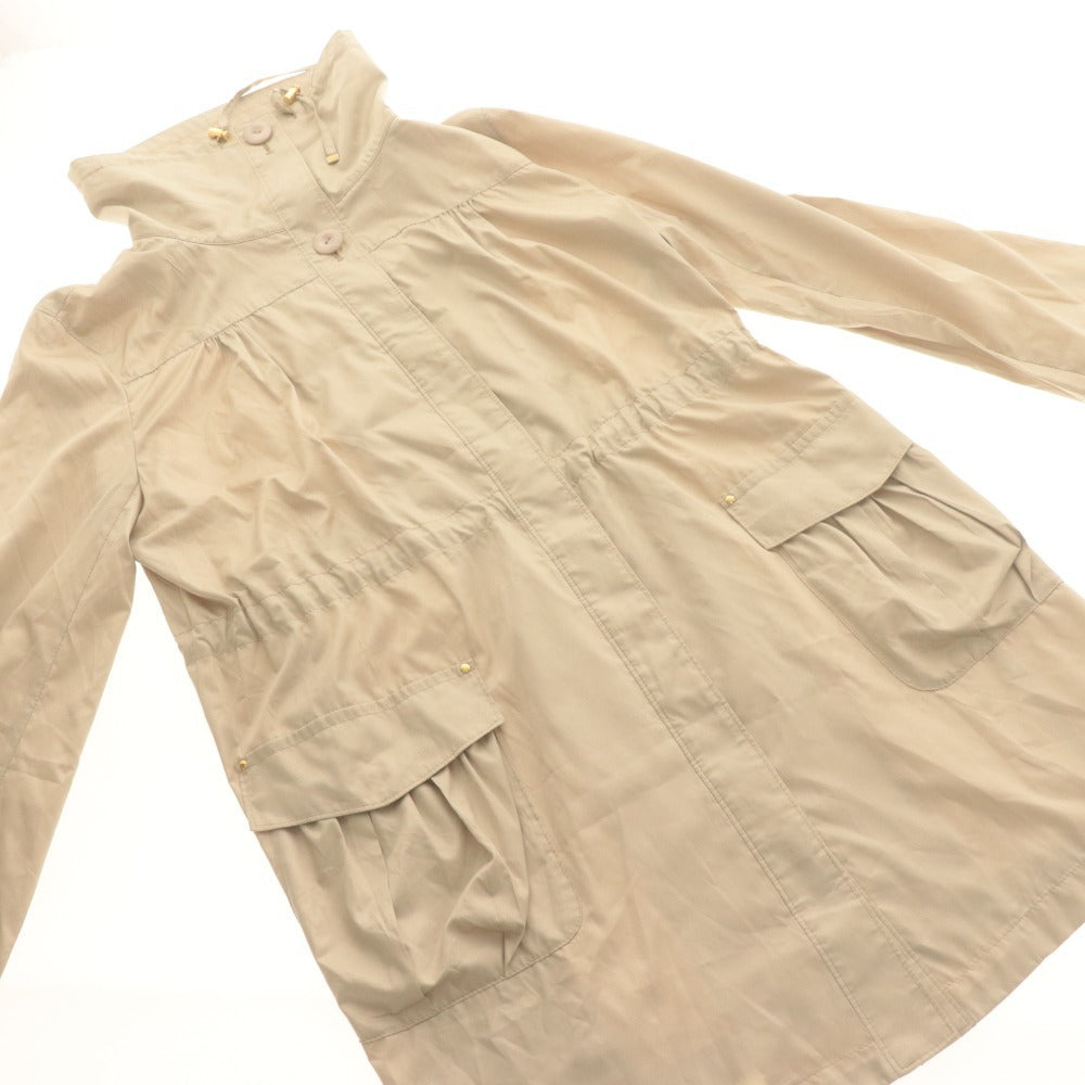 ■ 7-IDconcept Coat Long-Sleeve Outerwear Lightweight Stand Collar Gold Hardware Women's 38 (Equivalent to M) Light Beige