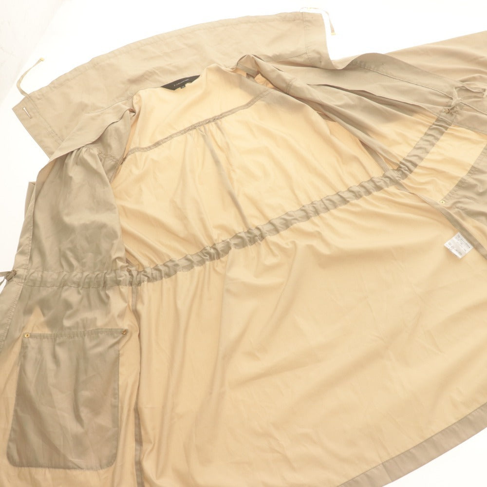 ■ 7-IDconcept Coat Long-Sleeve Outerwear Lightweight Stand Collar Gold Hardware Women's 38 (Equivalent to M) Light Beige