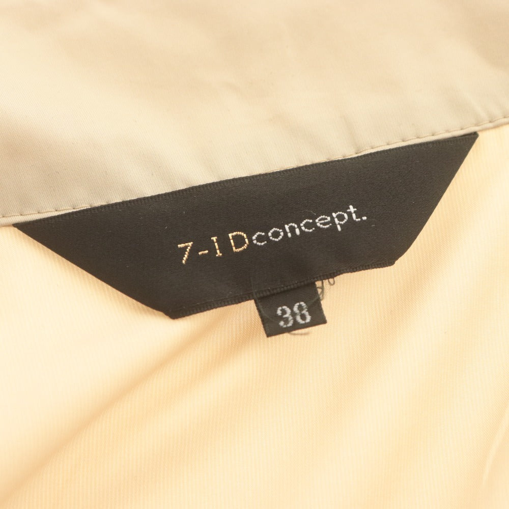 ■ 7-IDconcept Coat Long-Sleeve Outerwear Lightweight Stand Collar Gold Hardware Women's 38 (Equivalent to M) Light Beige