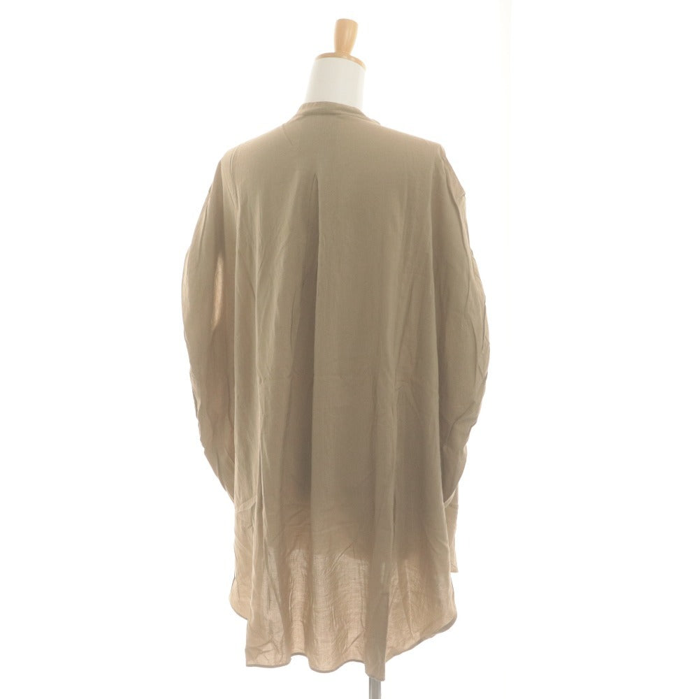 ■ SLOBE IENA Shirt Blouse Sleeveless Top Band Collar Women's Beige Tones