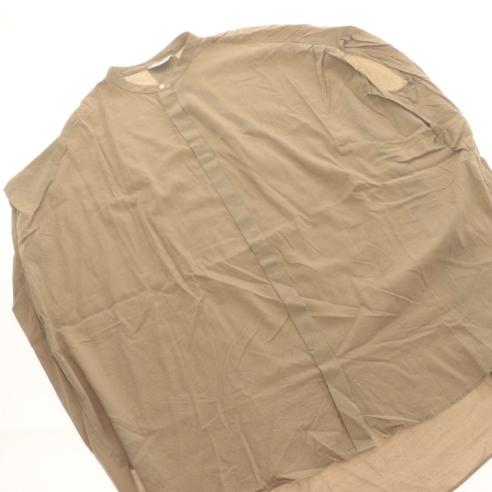 ■ SLOBE IENA Shirt Blouse Sleeveless Top Band Collar Women's Beige Tones
