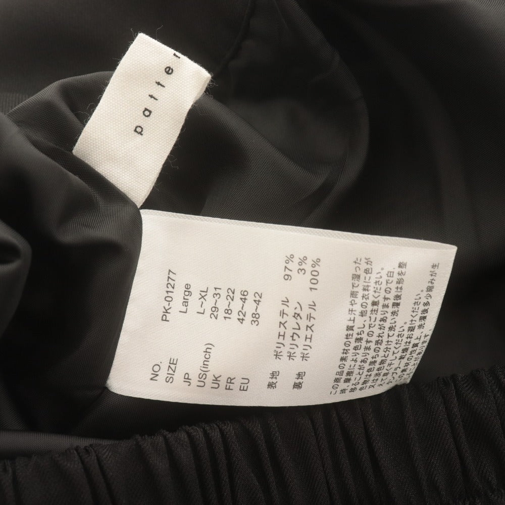 ■ パターントルソー patterntorso パンツ ボトムス ロング ワイド 変形 アシメ レディース L(JP L~XL) ブラック