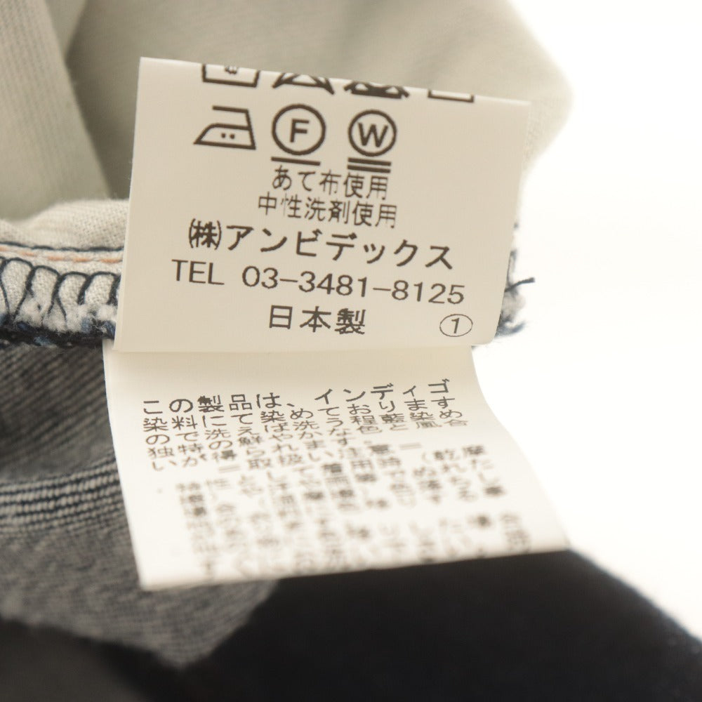 ■ ユニ yuni デニムパンツ ボトムス テーパード タック レディース M インディゴ