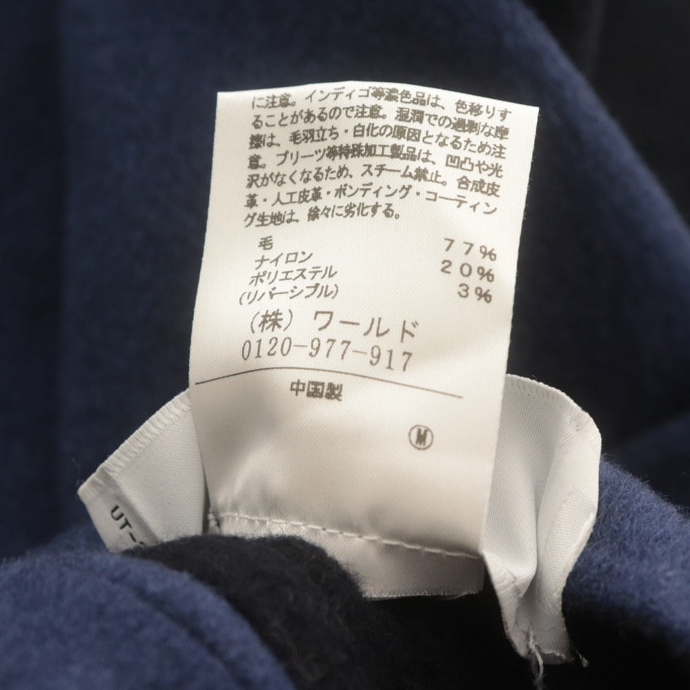 ■ アンタイトル UNTITLED ロングコート アウター ノーカラー リバーシブル レディース 2(M相当）ネイビー ブラック