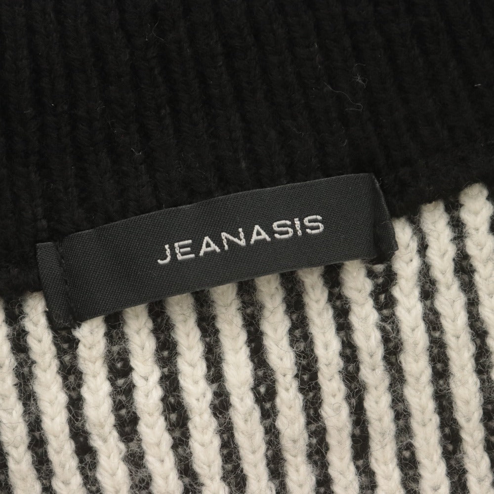 ■ ジーナシス JEANASIS ニットトップス 長袖 トップス プルオーバー ハイネック レディース フリーサイズ ブラック系