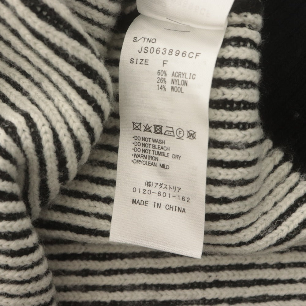 ■ ジーナシス JEANASIS ニットトップス 長袖 トップス プルオーバー ハイネック レディース フリーサイズ ブラック系