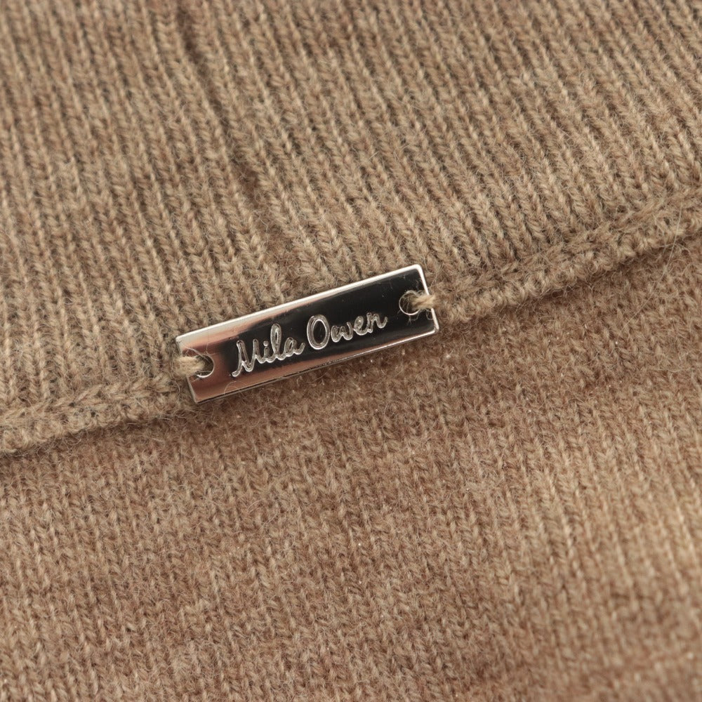■ ミラオーウェン Mila Owen カーディガン ニットジャケット 長袖 トップス アウター レディース 0(S~M相当）ベージュ ライトブラウン系