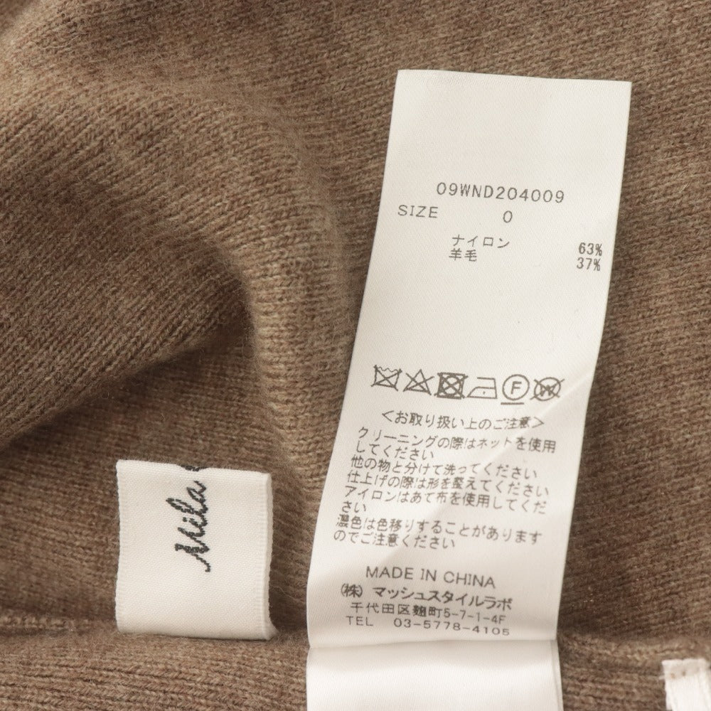 ■ ミラオーウェン Mila Owen カーディガン ニットジャケット 長袖 トップス アウター レディース 0(S~M相当）ベージュ ライトブラウン系