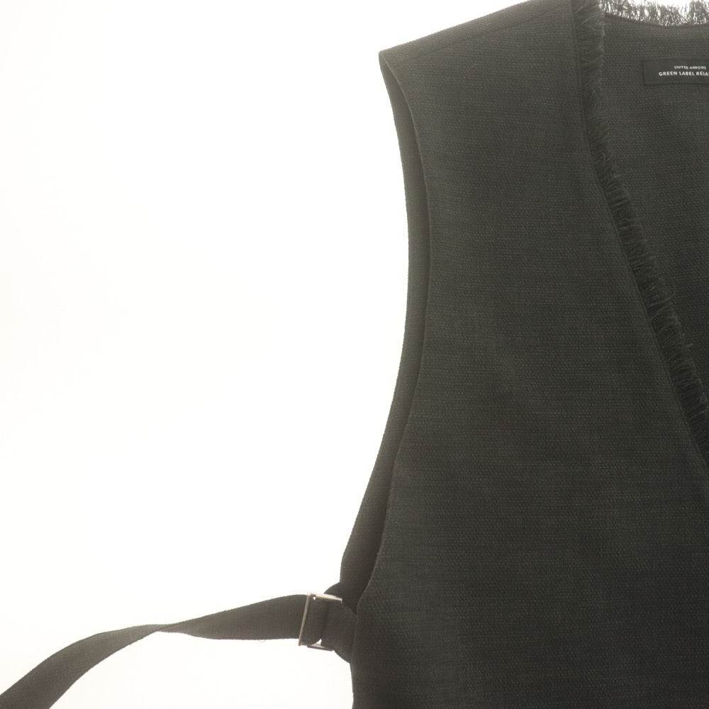 ■ green label relaxing UNITED ARROWS Gilet Vest Outerwear Tops Fringe Women's Dark Gray