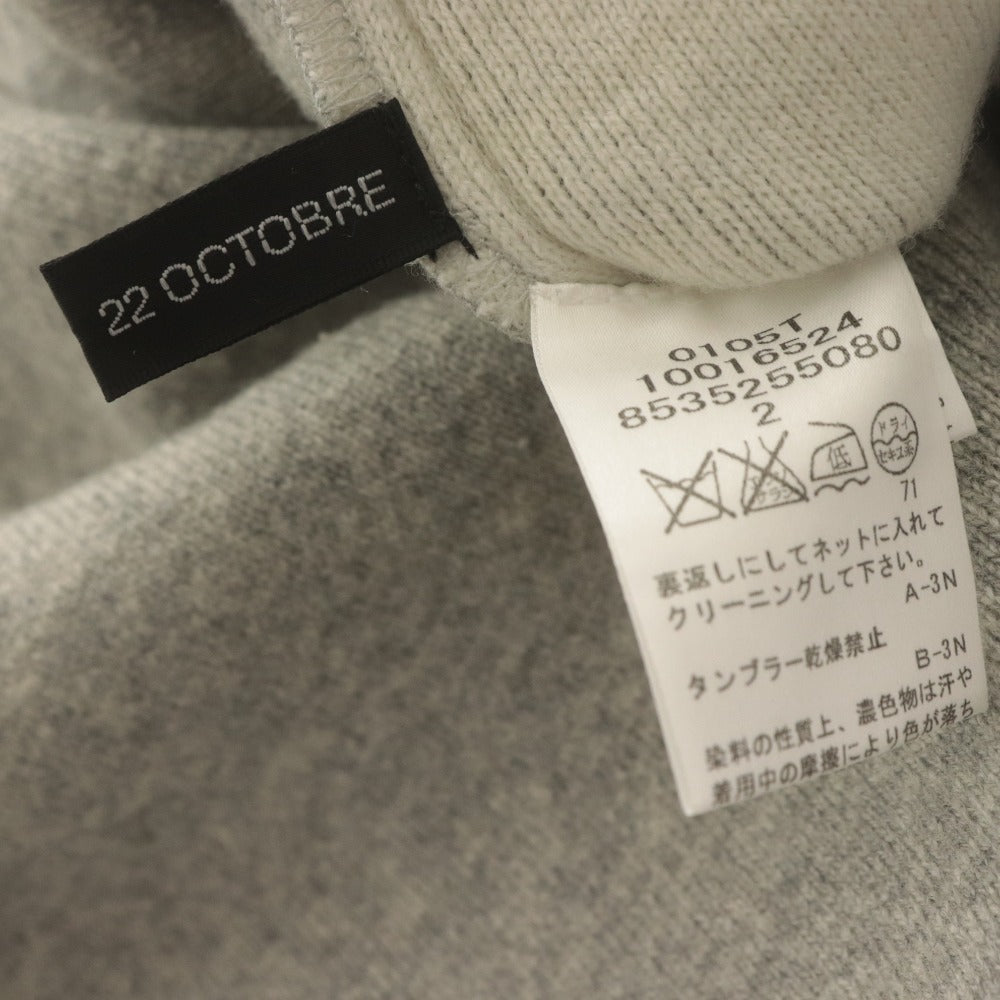 ■ 22 OCTOBRE Knit Coat Gown Long Cardigan Outerwear Women's 2 (Equivalent to M) Gray