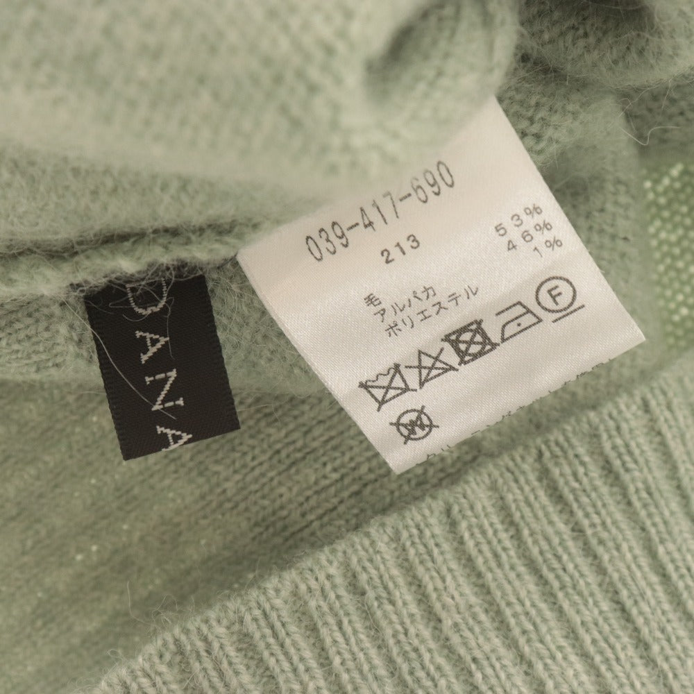 ■ ダナパリ DANA PARIS ニットトップス 長袖 ハイネック タートル レディース 11号 ライトグリーン