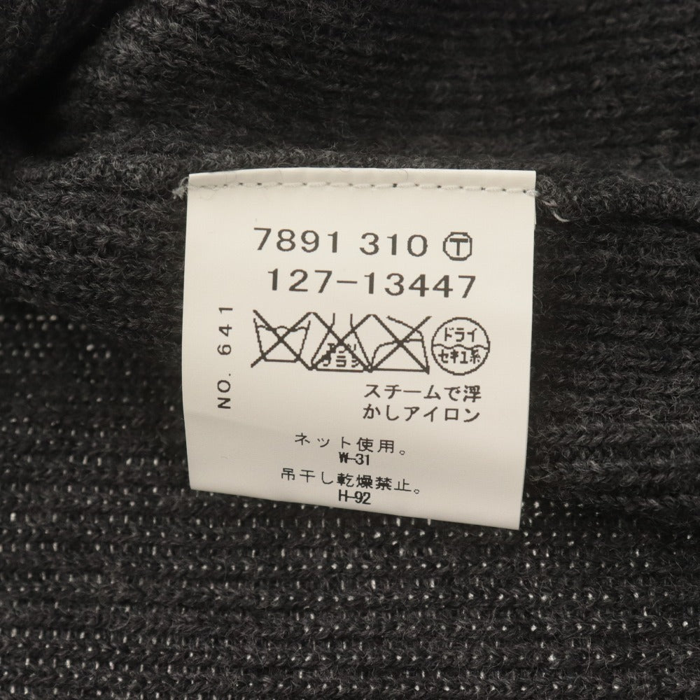 ■ インディヴィ INDIVI ニットトップス 長袖 クルーネック 丸首 ペプラム レディース 40(L相当）グレー タグ付き 未使用