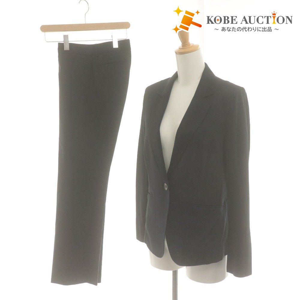 ■ 23ku Set-up Jacket & Pants, Single-Breasted, Plus Size, Made in Japan, Women's 44 (Equivalent to XL~XXL), Dark Navy