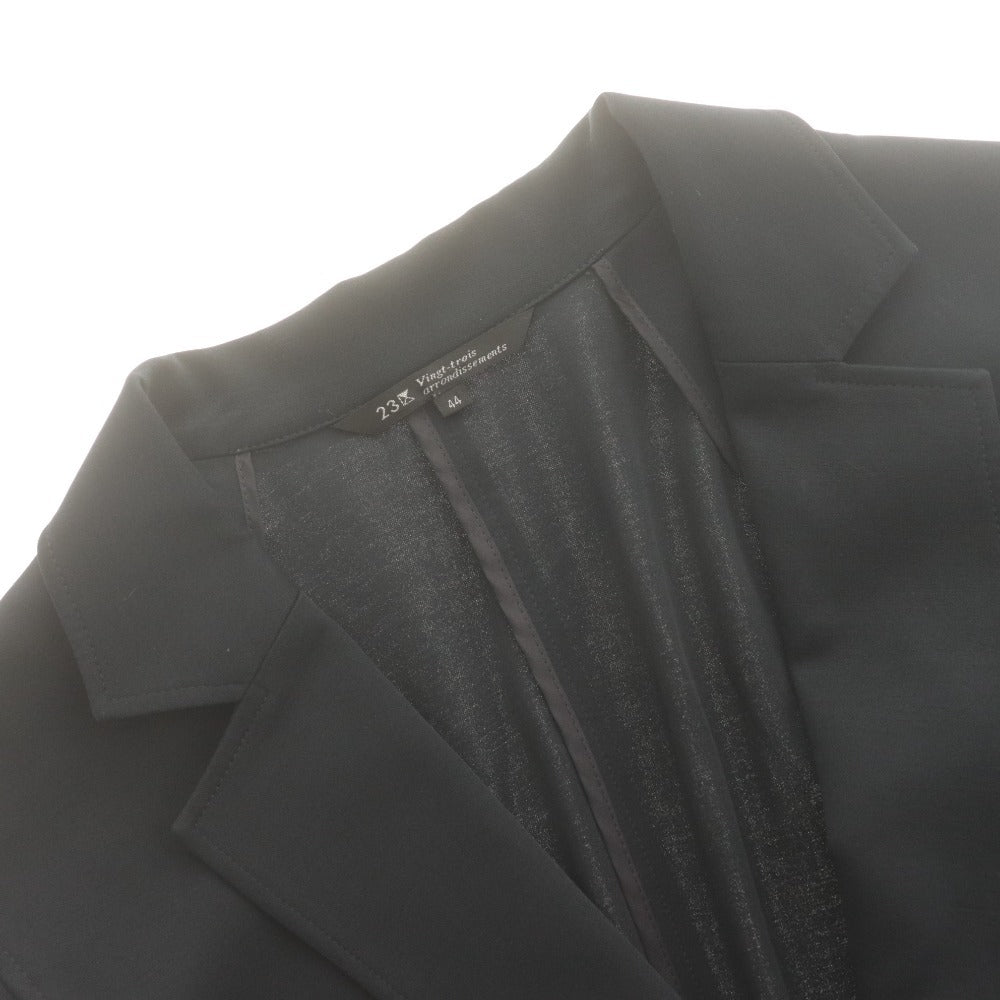 ■ 23ku Set-up Jacket & Pants, Single-Breasted, Plus Size, Made in Japan, Women's 44 (Equivalent to XL~XXL), Dark Navy
