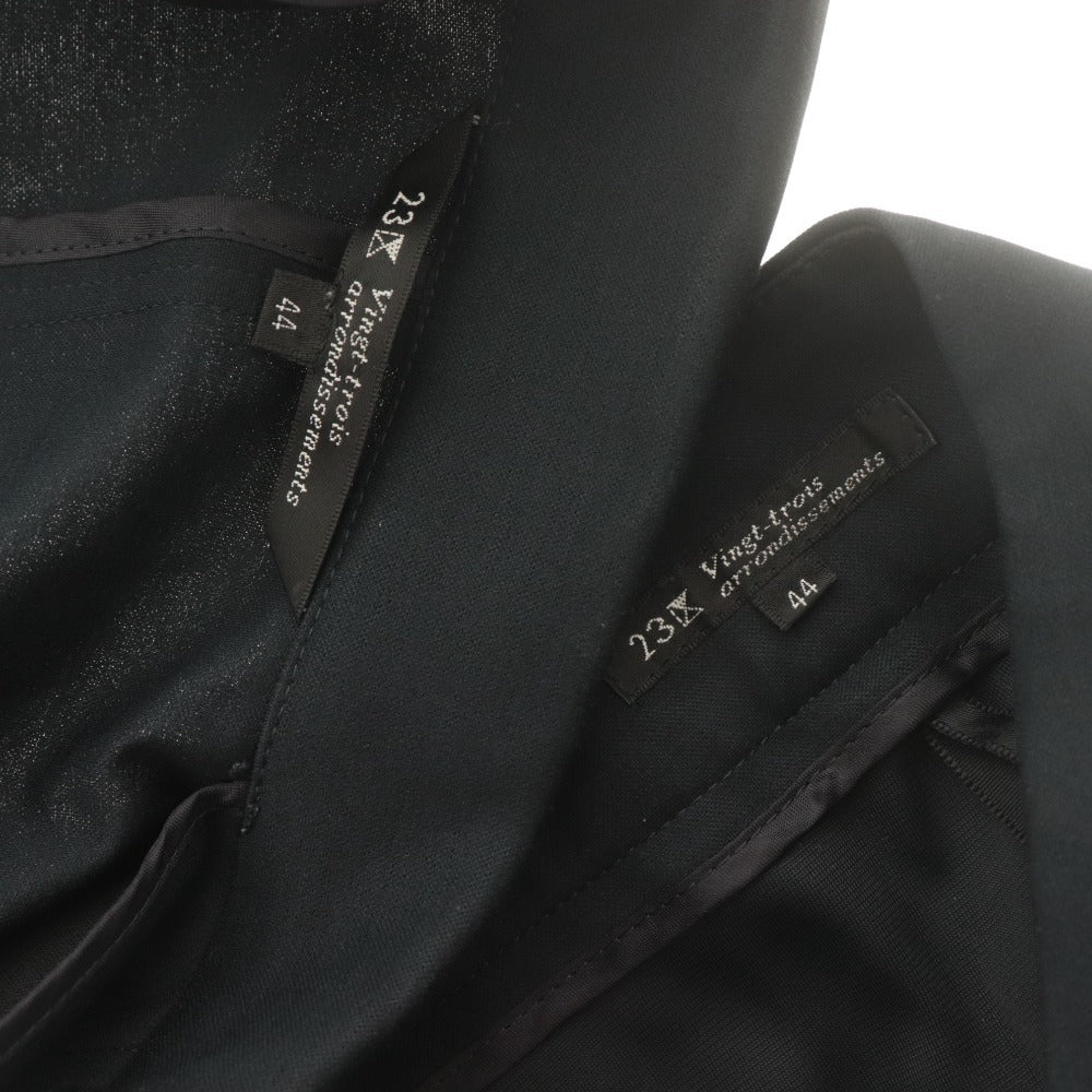 ■ 23ku Set-up Jacket & Pants, Single-Breasted, Plus Size, Made in Japan, Women's 44 (Equivalent to XL~XXL), Dark Navy