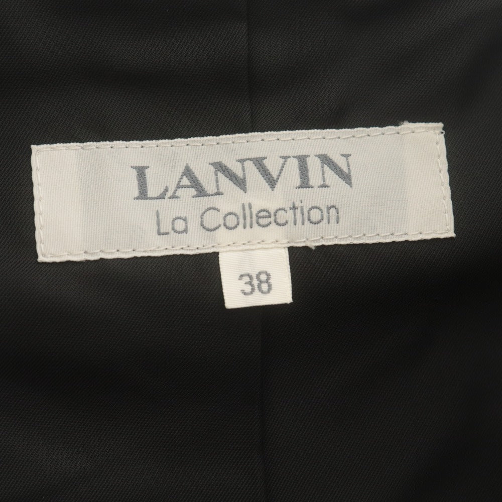 ■ ランバンコレクション LANVIN COLLECTION トレンチコート ロング アウター 日本製 レディース 38 ブラック