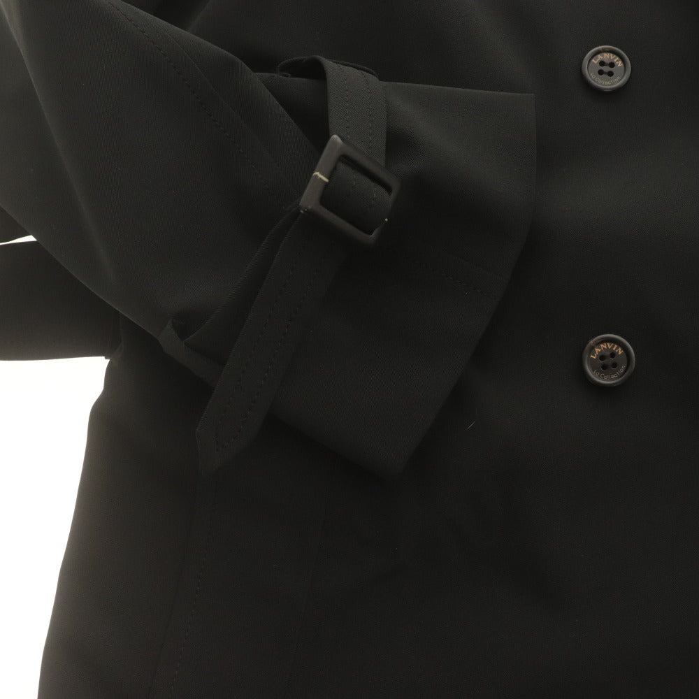 ■ ランバンコレクション LANVIN COLLECTION トレンチコート ロング アウター 日本製 レディース 38 ブラック