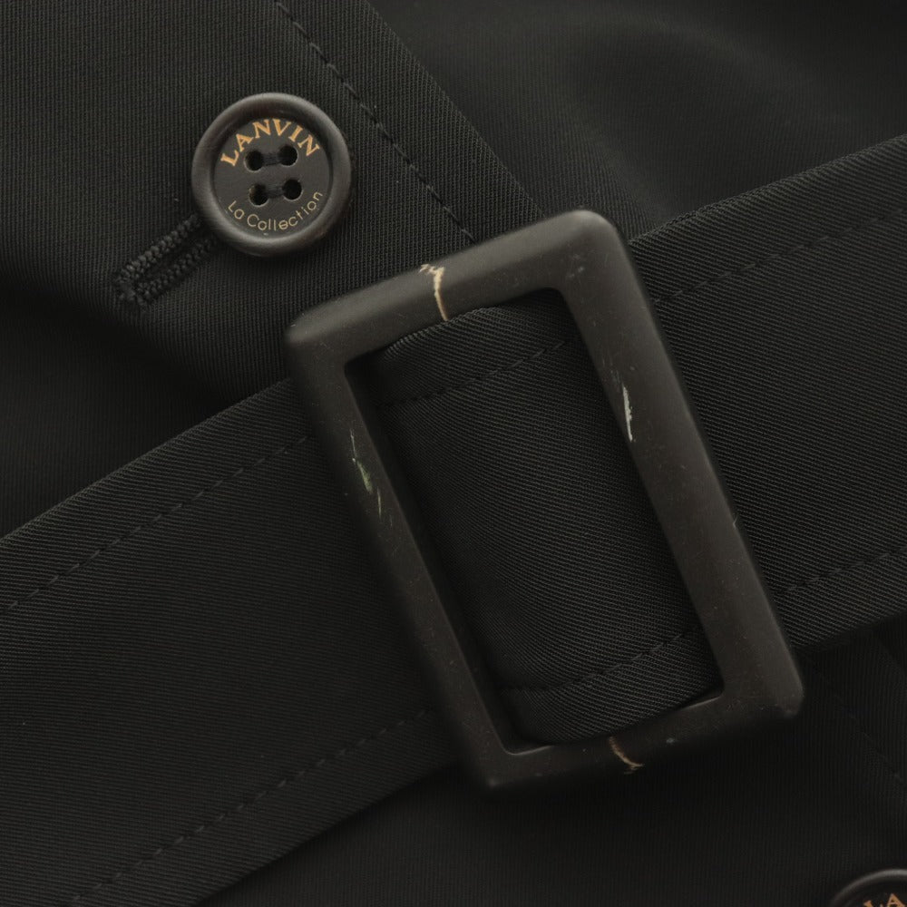 ■ ランバンコレクション LANVIN COLLECTION トレンチコート ロング アウター 日本製 レディース 38 ブラック