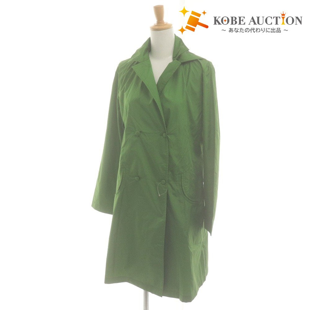 ■ Sybilla Spring Coat Outerwear, Lightweight, Water-Repellent, Hooded, Women's M–L, Green, Unused