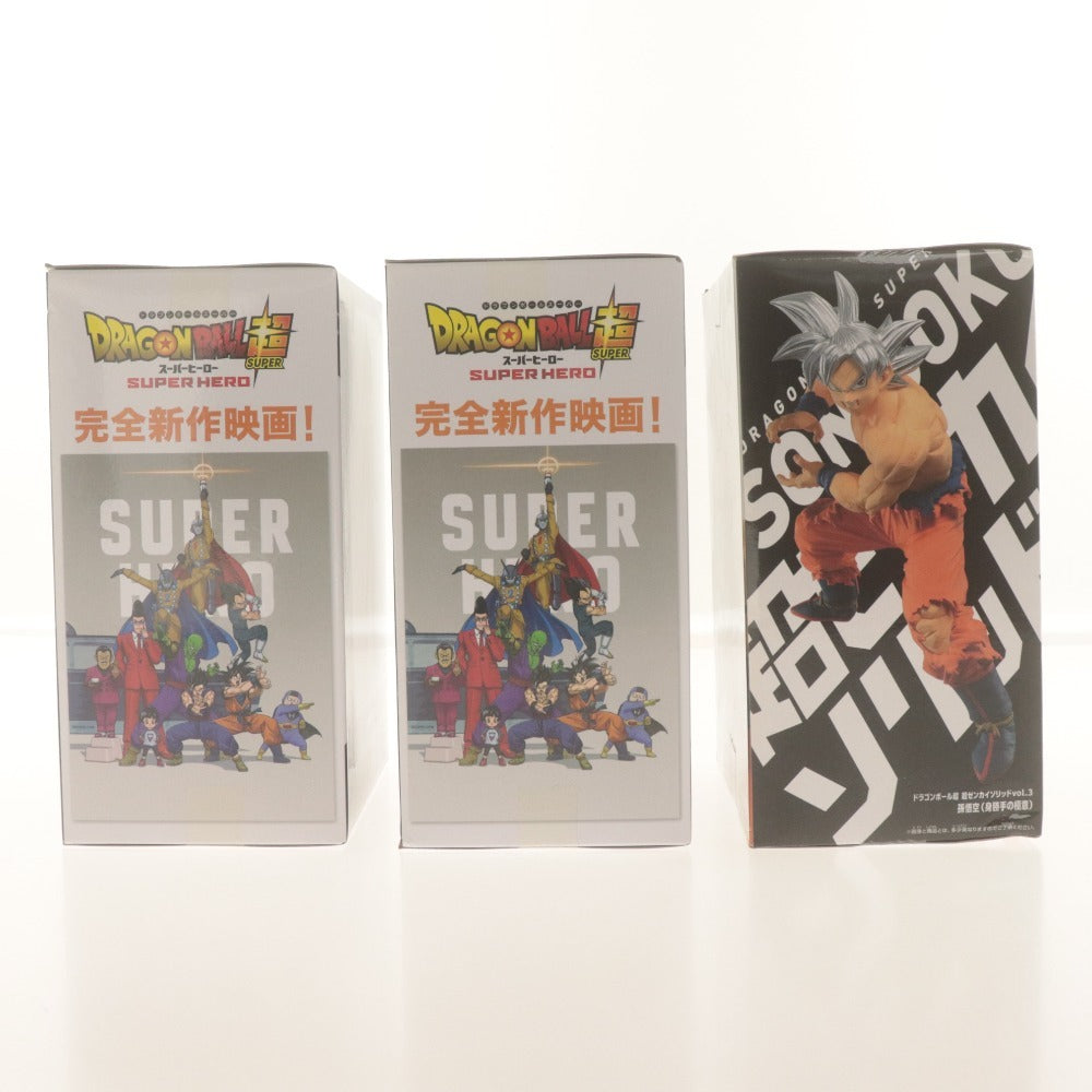 ■ Dragon Ball Super Figures Super Hero DXF Son Goku Vegeta Super Saiyan Evolution Solid 3-Piece Set Bulk Sale Unused Unopened