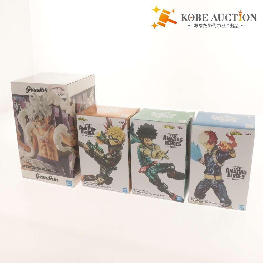 ■ 僕のヒーローアカデミア フィギュア THE AMAZING HEROES Special ワンピース Grandista MONKEY.D.LUFFY 4点セット まとめ売り 未開封