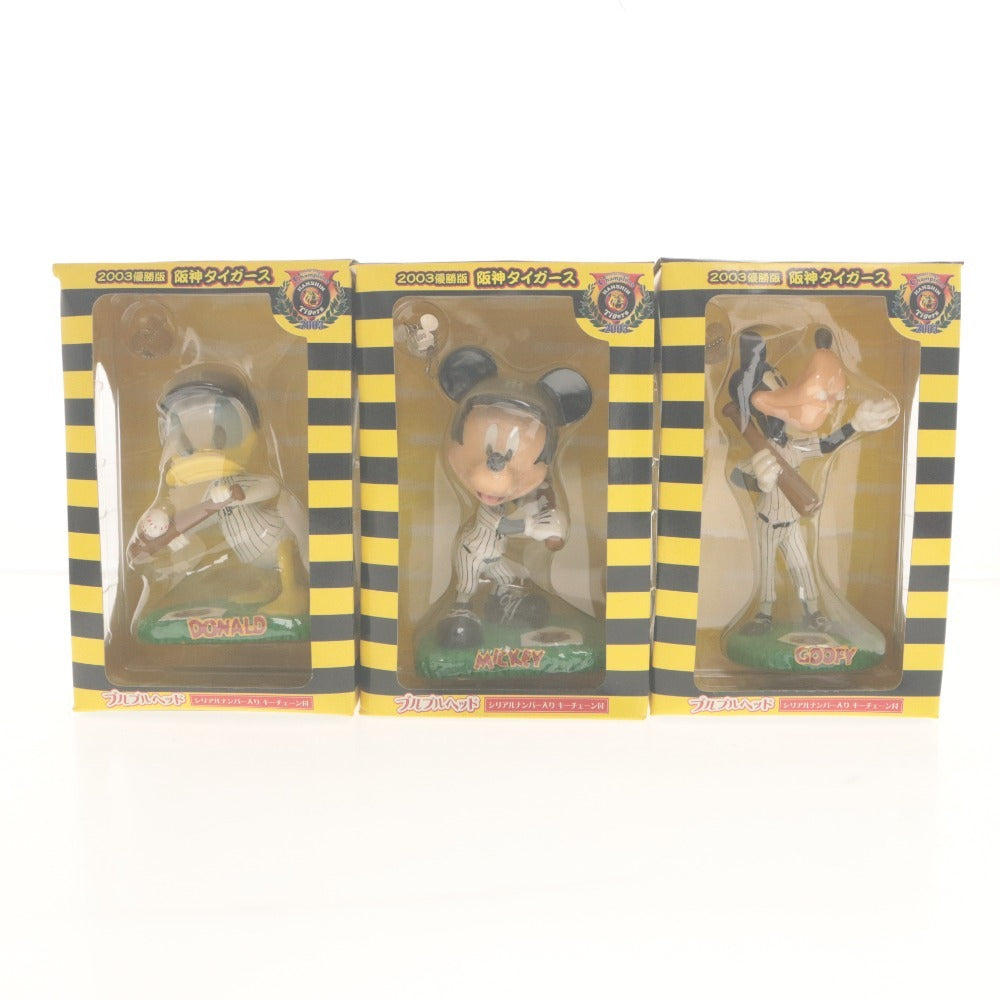 ■ Hanshin Tigers Disney 2003 Championship Commemorative Bobblehead Figures (6-piece set) - With Original Boxes