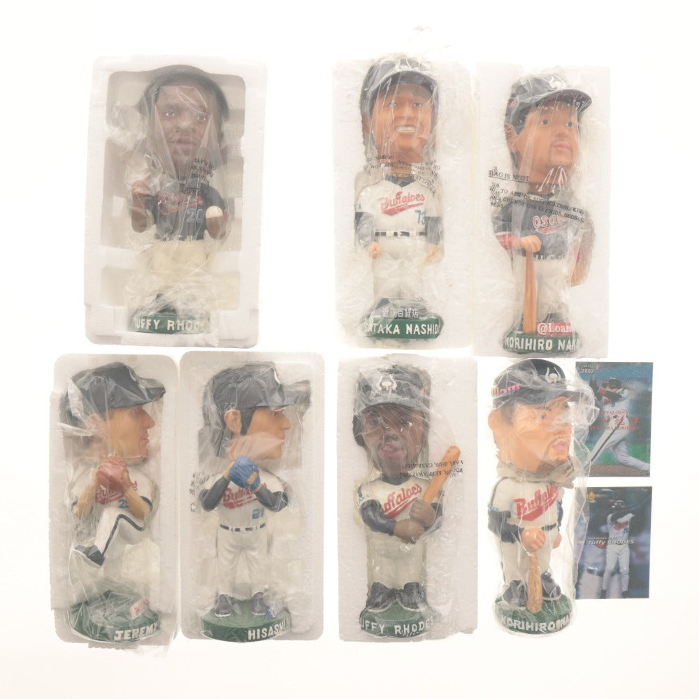 ■ 大阪近鉄バファローズ ボブルヘッド 人形 7点セット まとめ売り フィギュア 首振り プロ野球 箱付き
