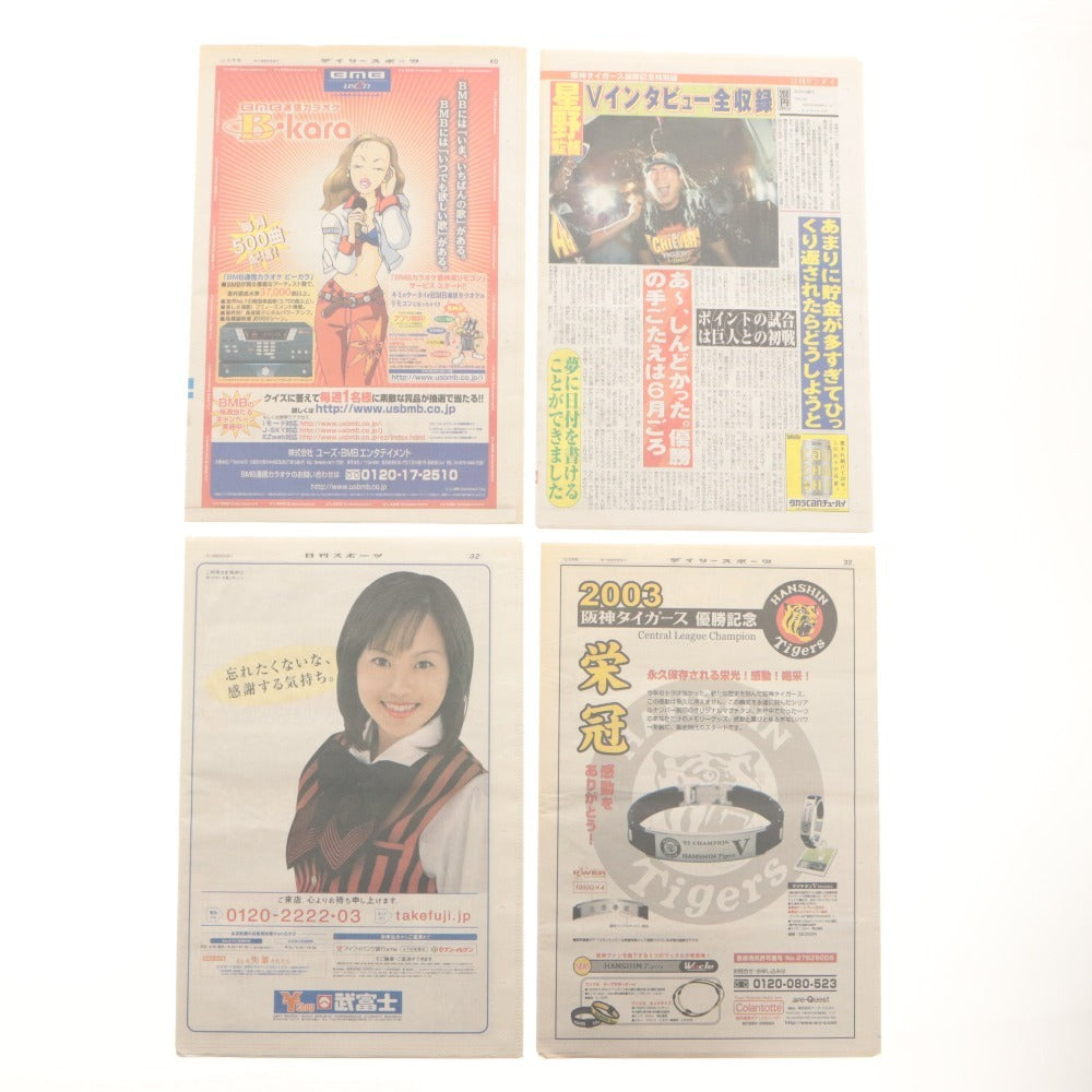 ■ プロ野球 号外 まとめ売り ファイル 阪神タイガース 西武ライオンズ 2003年 2004年 新聞 セリーグ パリーグ
