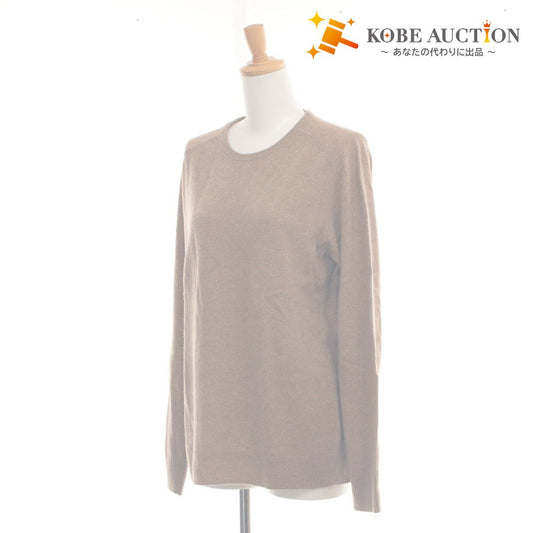 ■ NEWYORKER Knit Shirt Top Crew Neck Long Sleeve Solid Color Women's/Men's L Beige