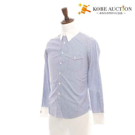 ■ Ralph Lauren Long Sleeve Button-Down Shirt, Men's Size S, White/Light Blue Striped