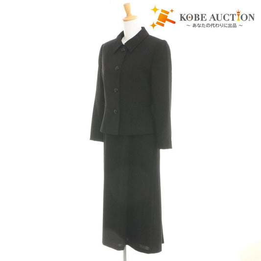 ■ 23区 Dress & Jacket Set-up Top Bottom Outerwear Solid Color Buttons Pockets Women's 38 Black