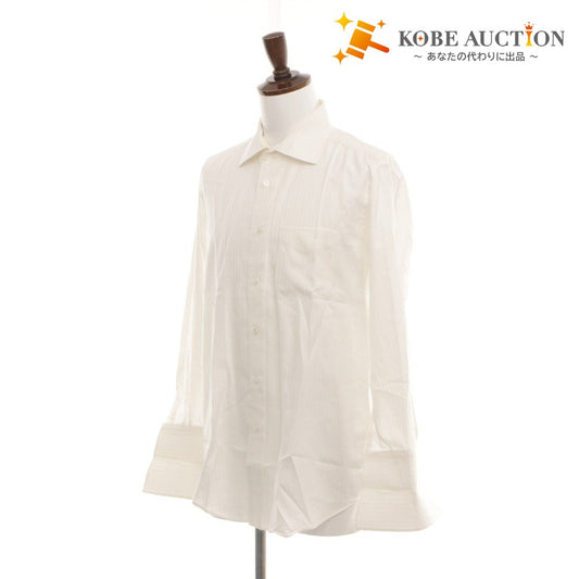 ■ Maker's Shirt Kamakura Shirt Tops Collar Long Sleeve Button Chest Pocket Solid Color Men's White