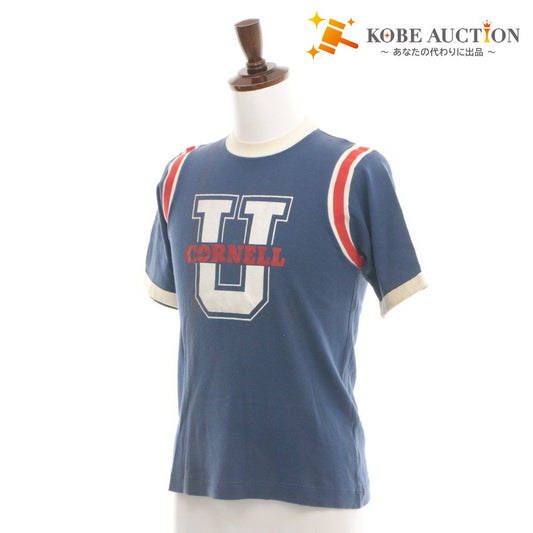 ■ VAN Jacket VAN Jacket T-shirt Tops Crew Neck Short Sleeve Print Men's Boys L Navy