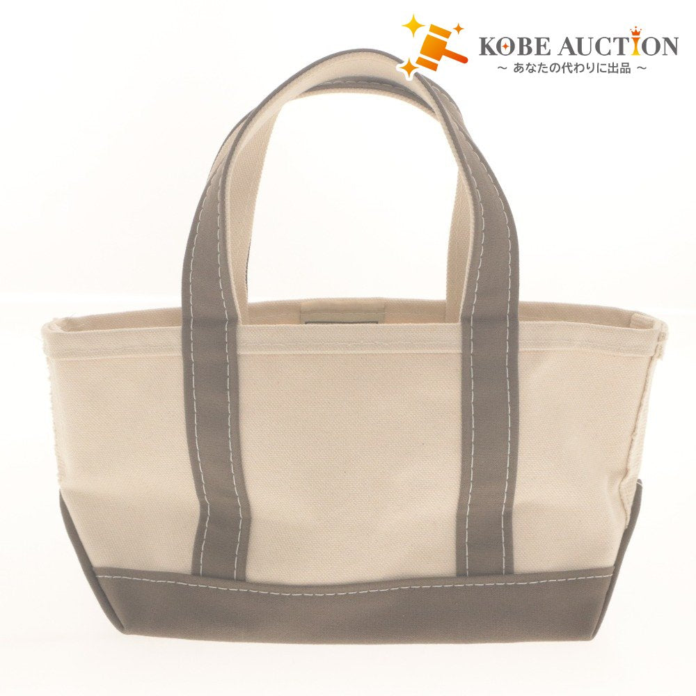 ■ L.L.Bean L.L.Bean Tote Bag Bo and Tote Mini Cotton Canvas Men's Ladies Ivory Brown