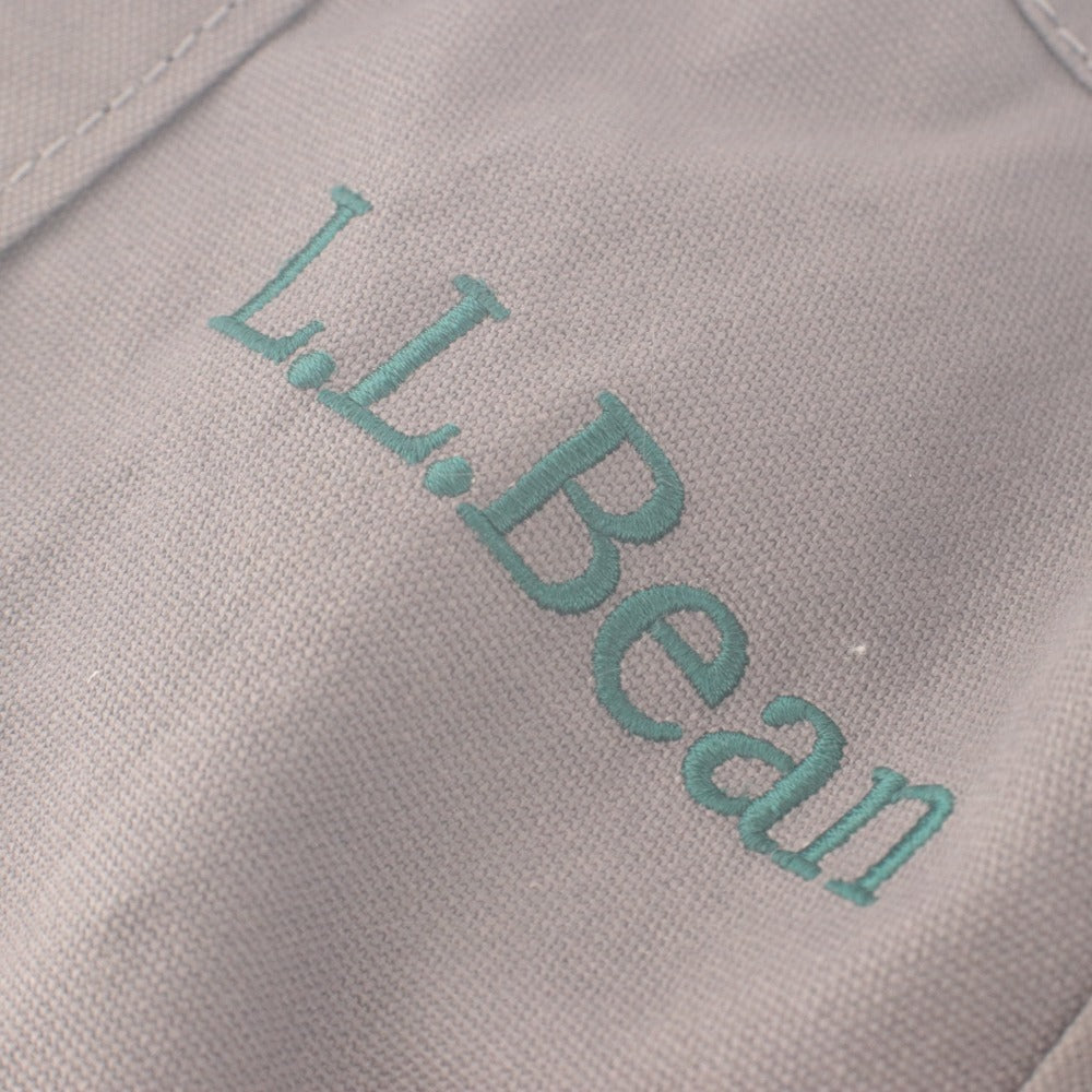 ■ L.L.Bean エルエルビーン トートバッグ 鞄 グロサリートート コットン キャンバス 刺繍 メンズ レディース グレー系