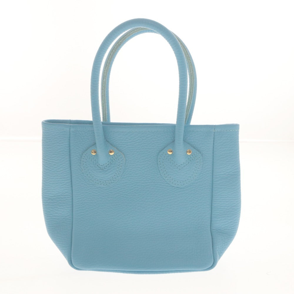 ■ YOUNG & OLSEN Tote Bag Handbag Embossed Leather Ladies XS Light Blue