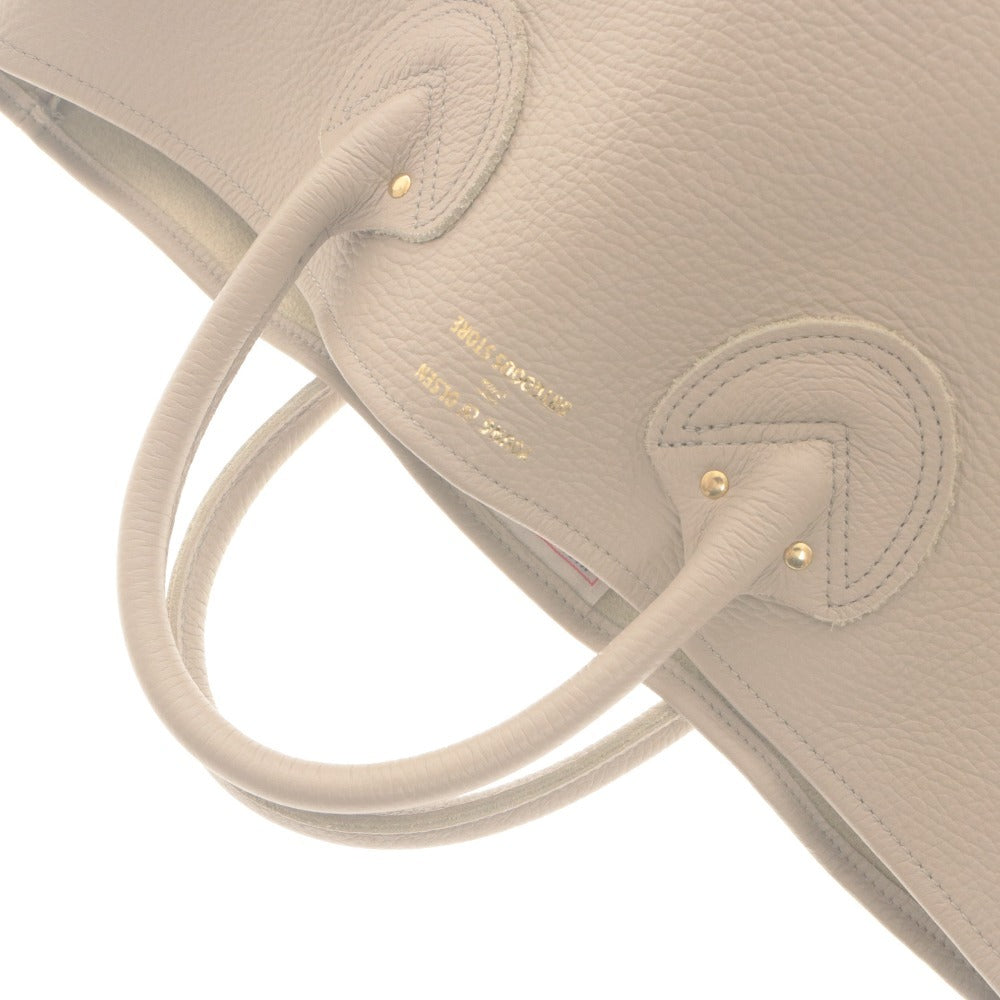 ■ YOUNG & OLSEN ヤングアンドオルセン トートバッグ ハンドバッグ 鞄 エンボスレザー レディース ライトベージュ
