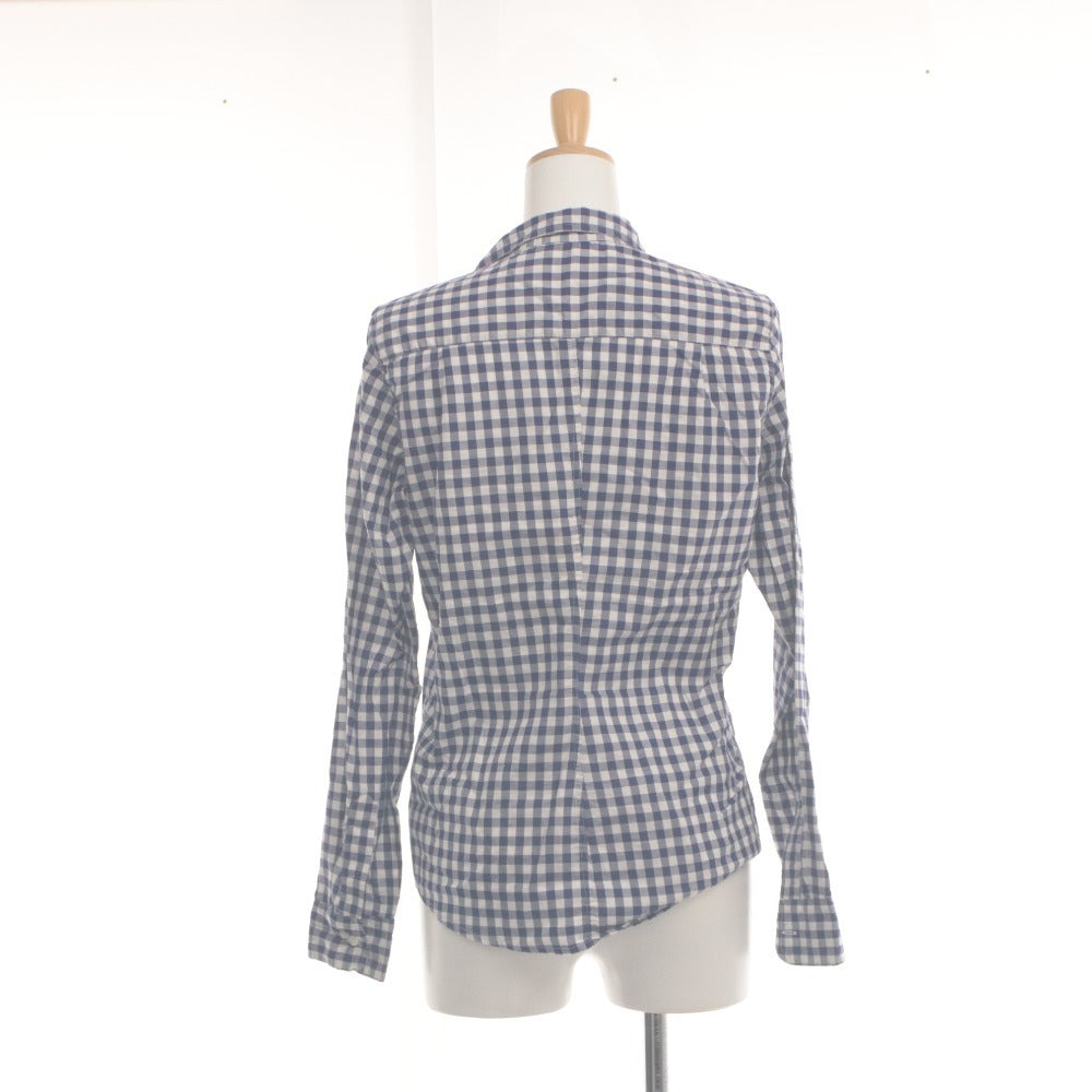 ■ Frank ＆ Eileen フランクアンドアイリーン シャツ ブラウス 長袖 トップス チェック コットン レディース S ブルー系