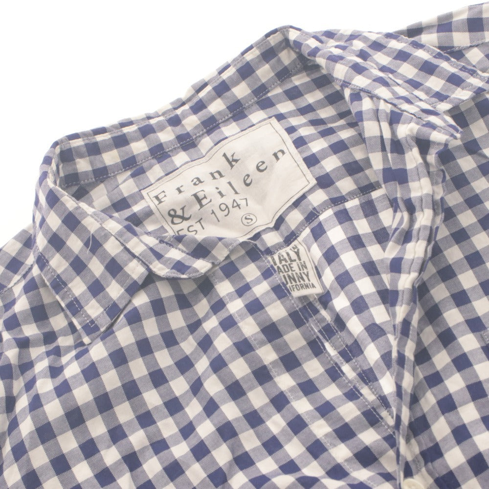 ■ Frank ＆ Eileen フランクアンドアイリーン シャツ ブラウス 長袖 トップス チェック コットン レディース S ブルー系