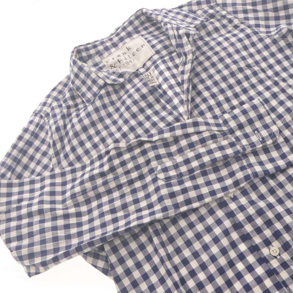 ■ Frank ＆ Eileen フランクアンドアイリーン シャツ ブラウス 長袖 トップス チェック コットン レディース S ブルー系