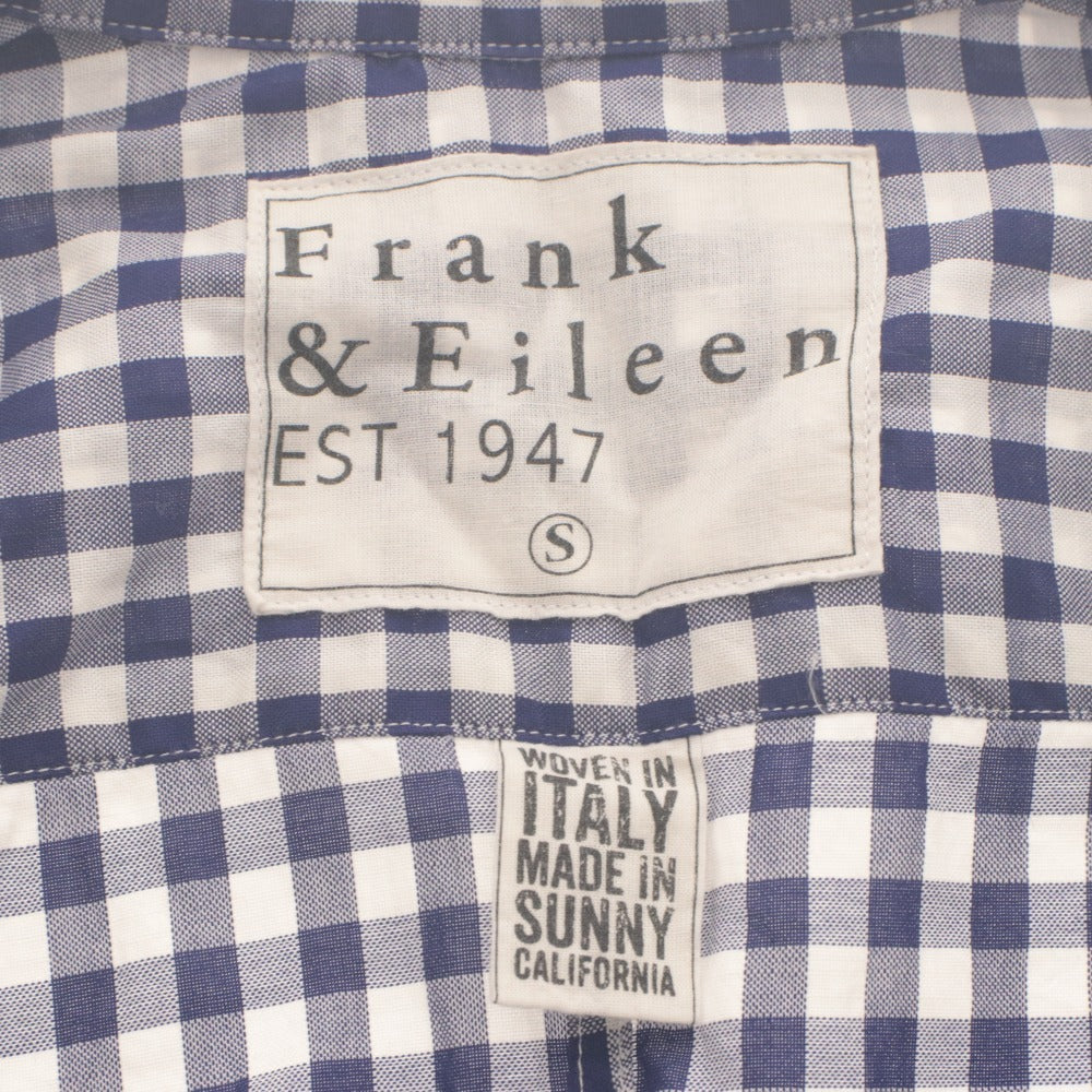 ■ Frank ＆ Eileen フランクアンドアイリーン シャツ ブラウス 長袖 トップス チェック コットン レディース S ブルー系