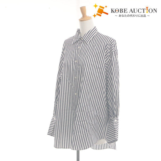■ JOURNAL STANDARD Long Sleeve Shirt Top Striped Women's F White Navy