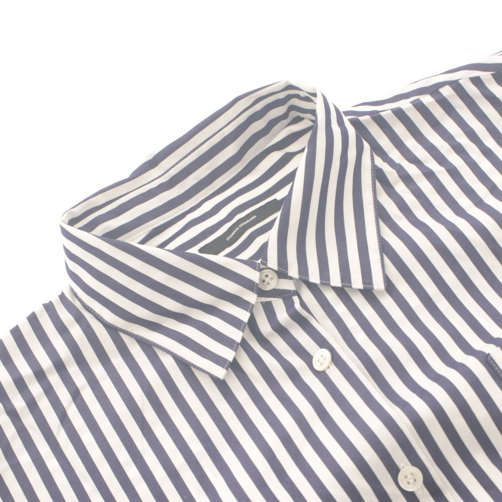 ■ JOURNAL STANDARD Long Sleeve Shirt Top Striped Women's F White Navy