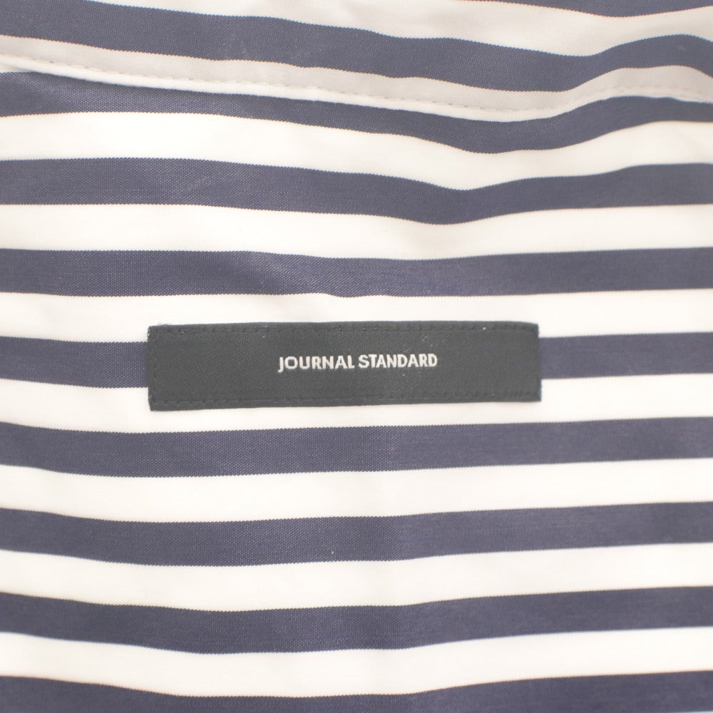 ■ JOURNAL STANDARD Long Sleeve Shirt Top Striped Women's F White Navy