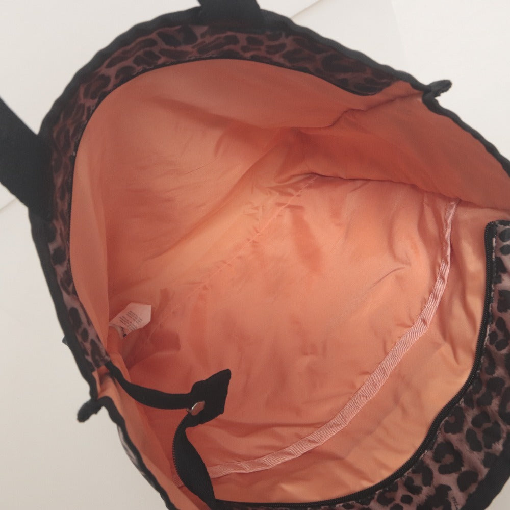 ■ LeSportsac レスポートサック トートバッグ ハンドバッグ 鞄 レオパード レディース ピンクベージュ ブラック ブラウン系